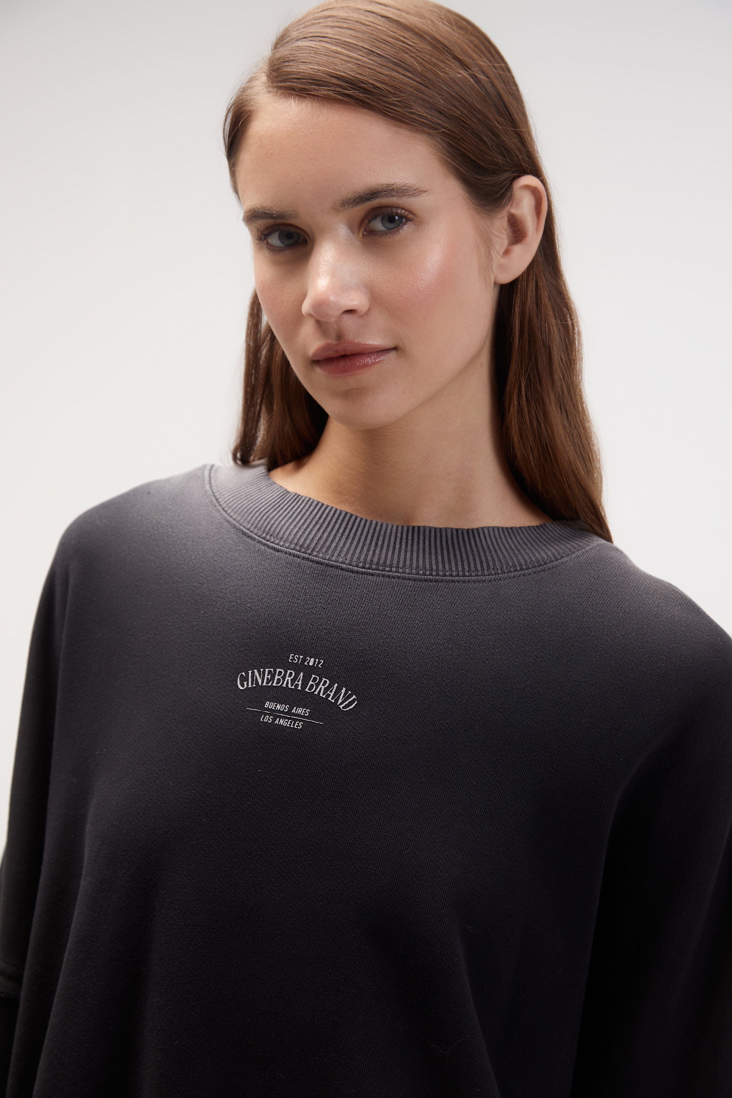 premium cotton malibu sweater / Black