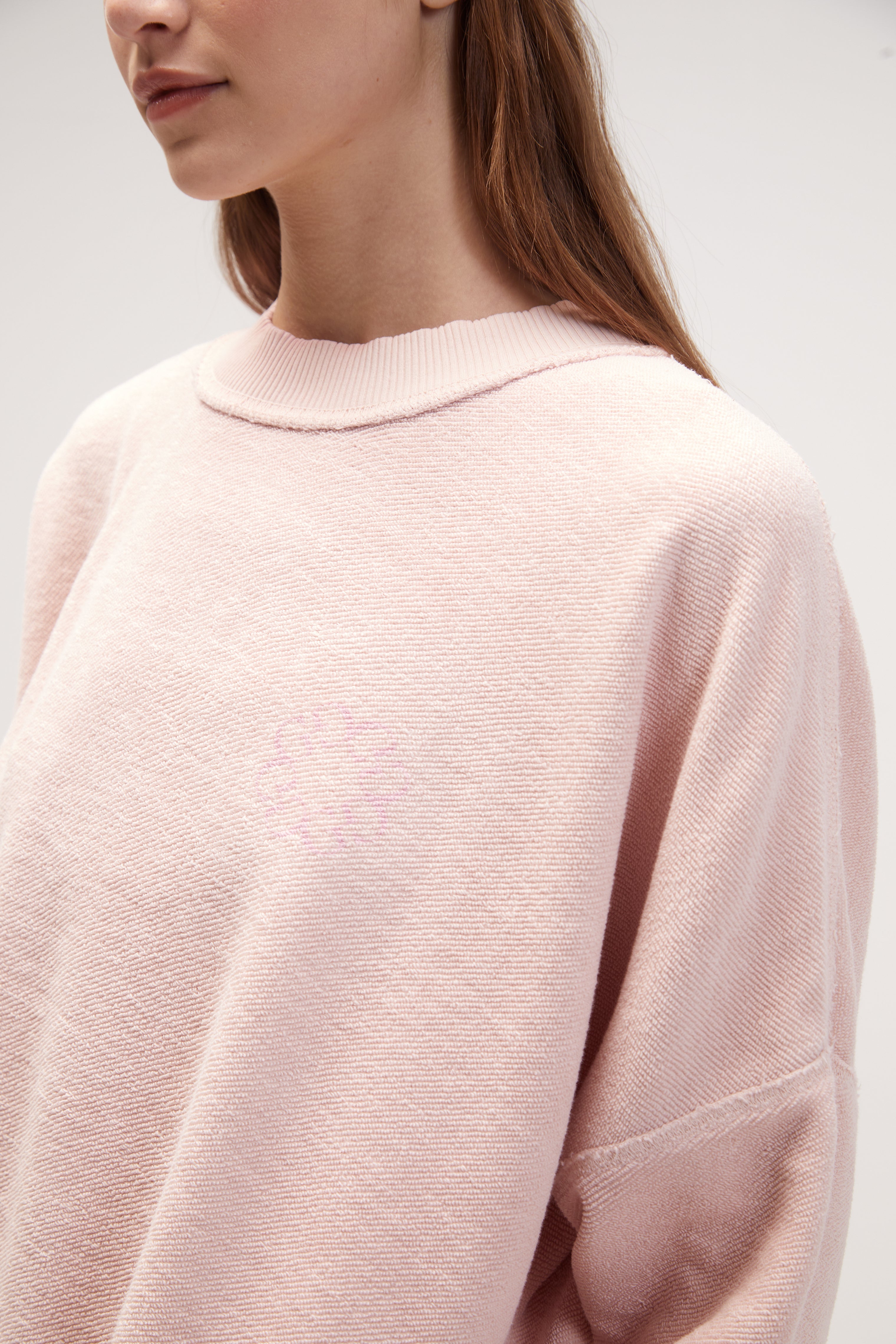 premium cotton malibu sweater / Pink
