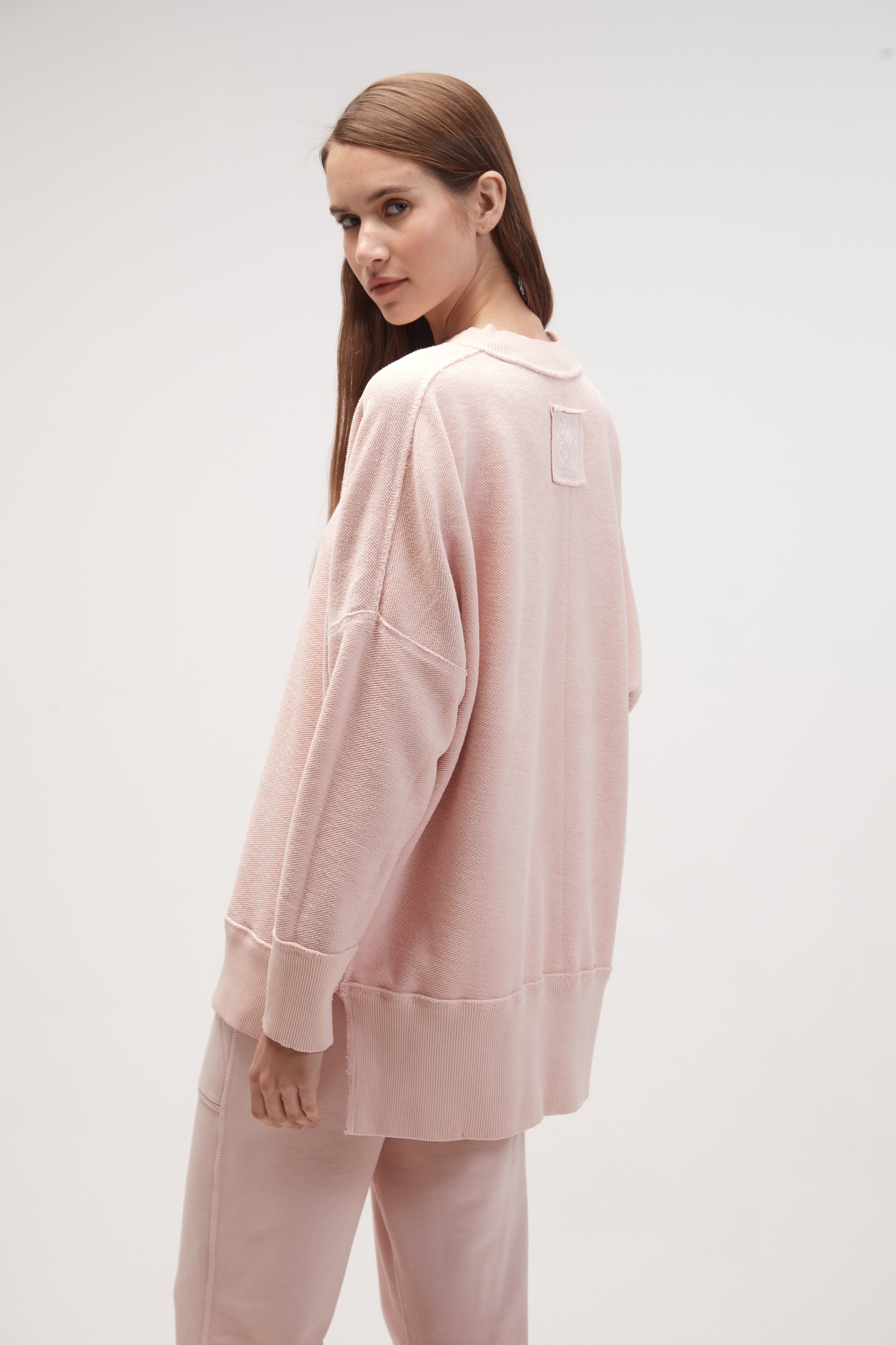 premium cotton malibu sweater / Pink