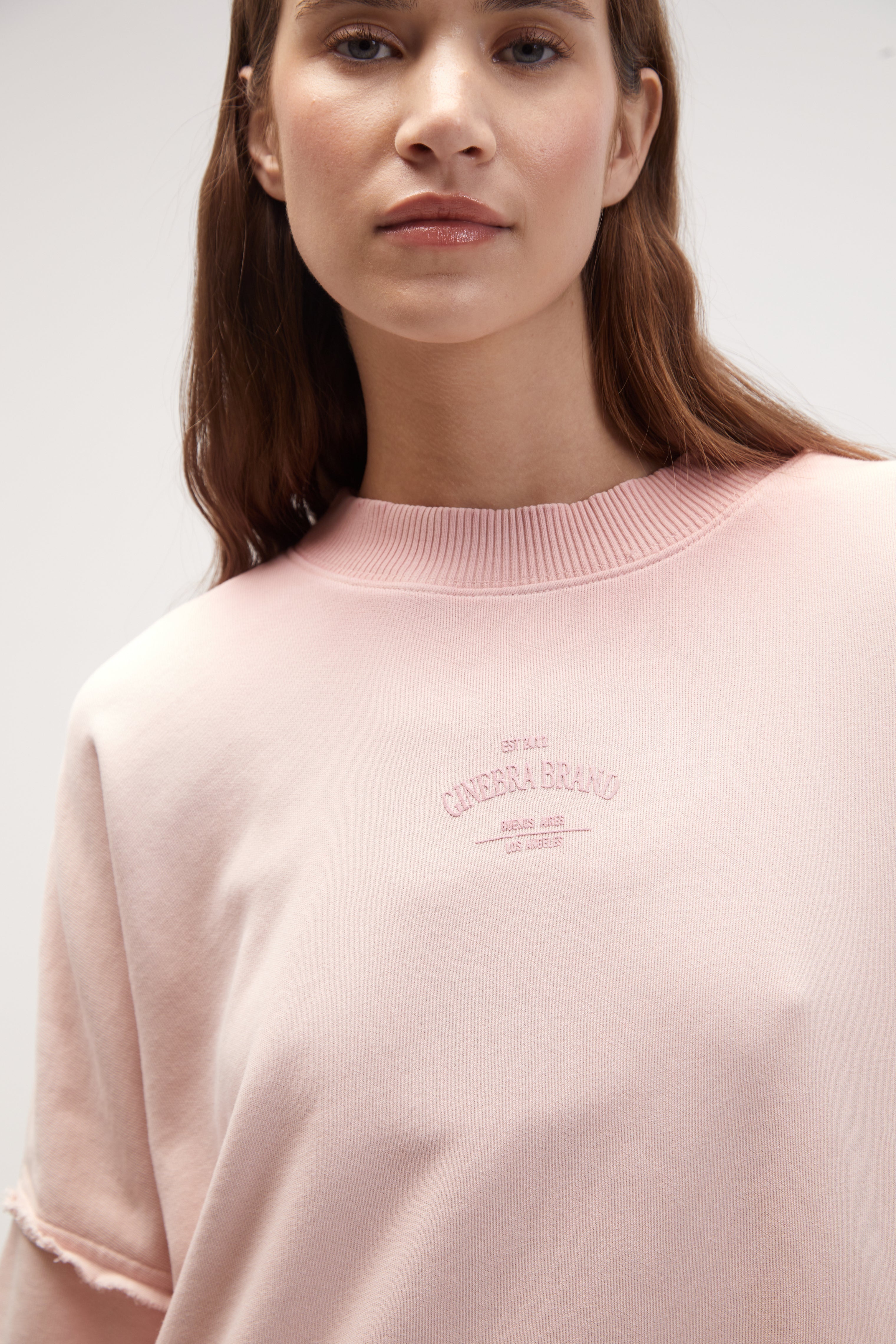 premium cotton malibu sweater / Pink