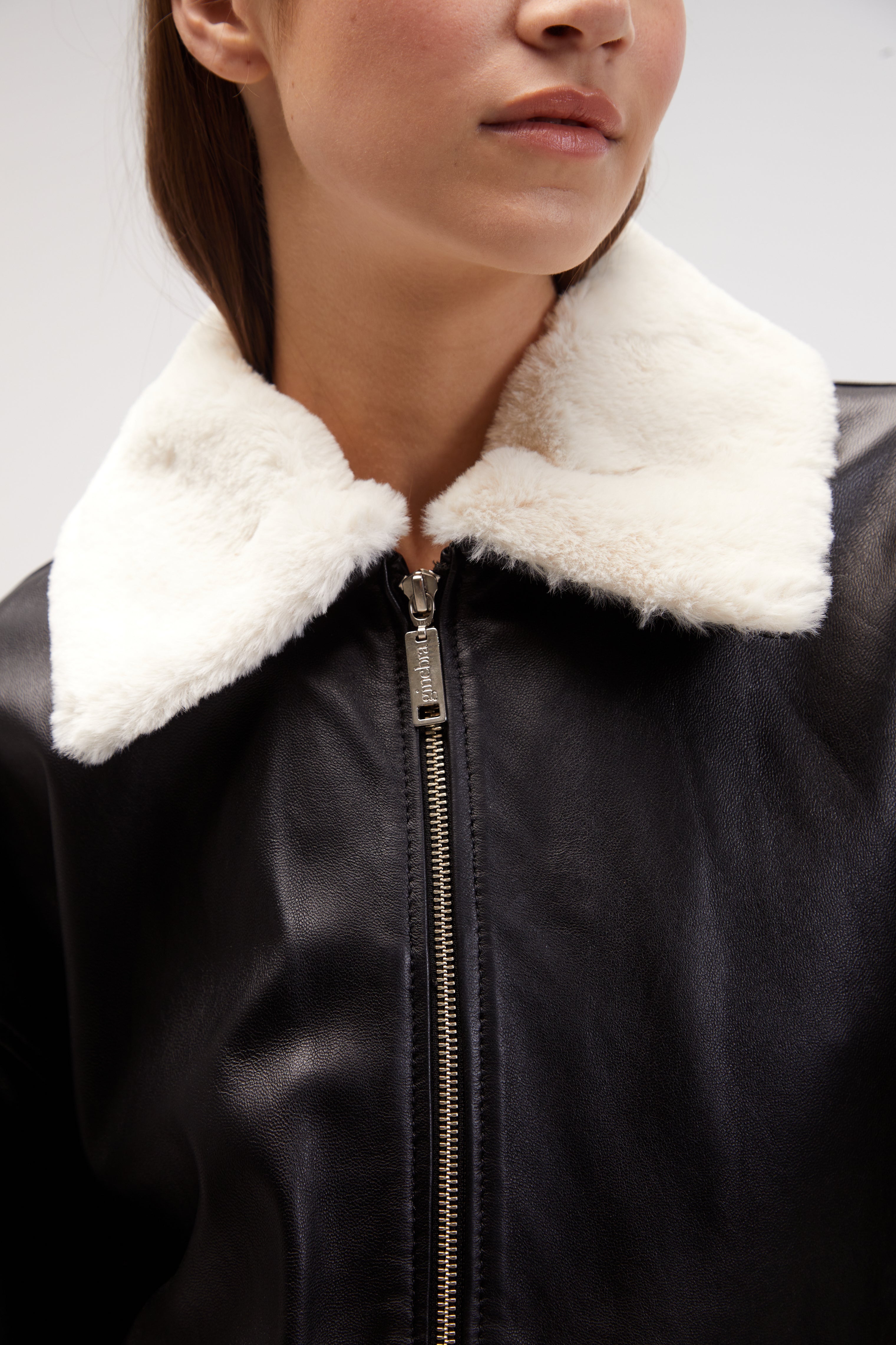 timeless leather Lenox jacket / Black