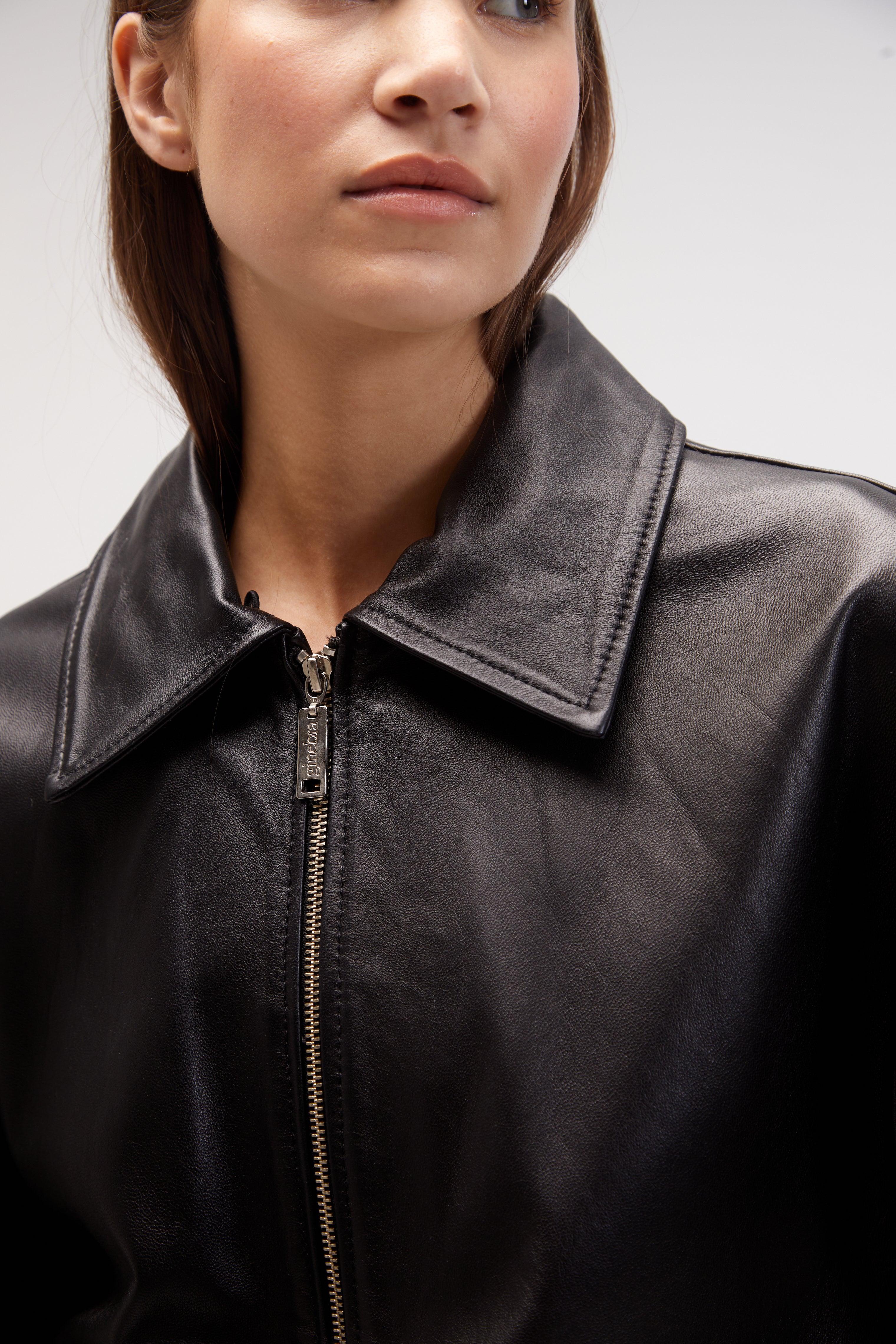 timeless leather Lenox jacket / Black
