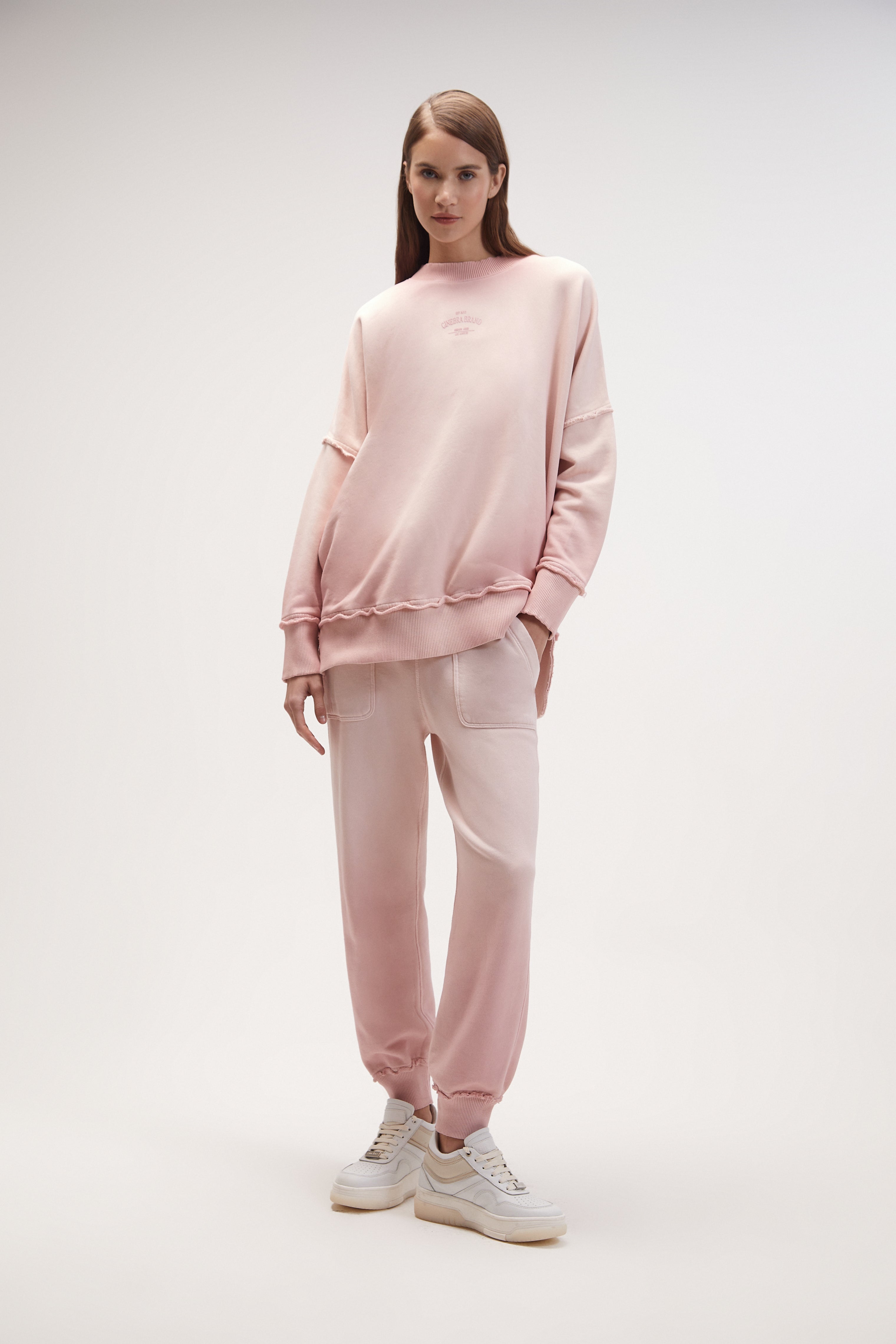 premium cotton malibu sweater / Pink