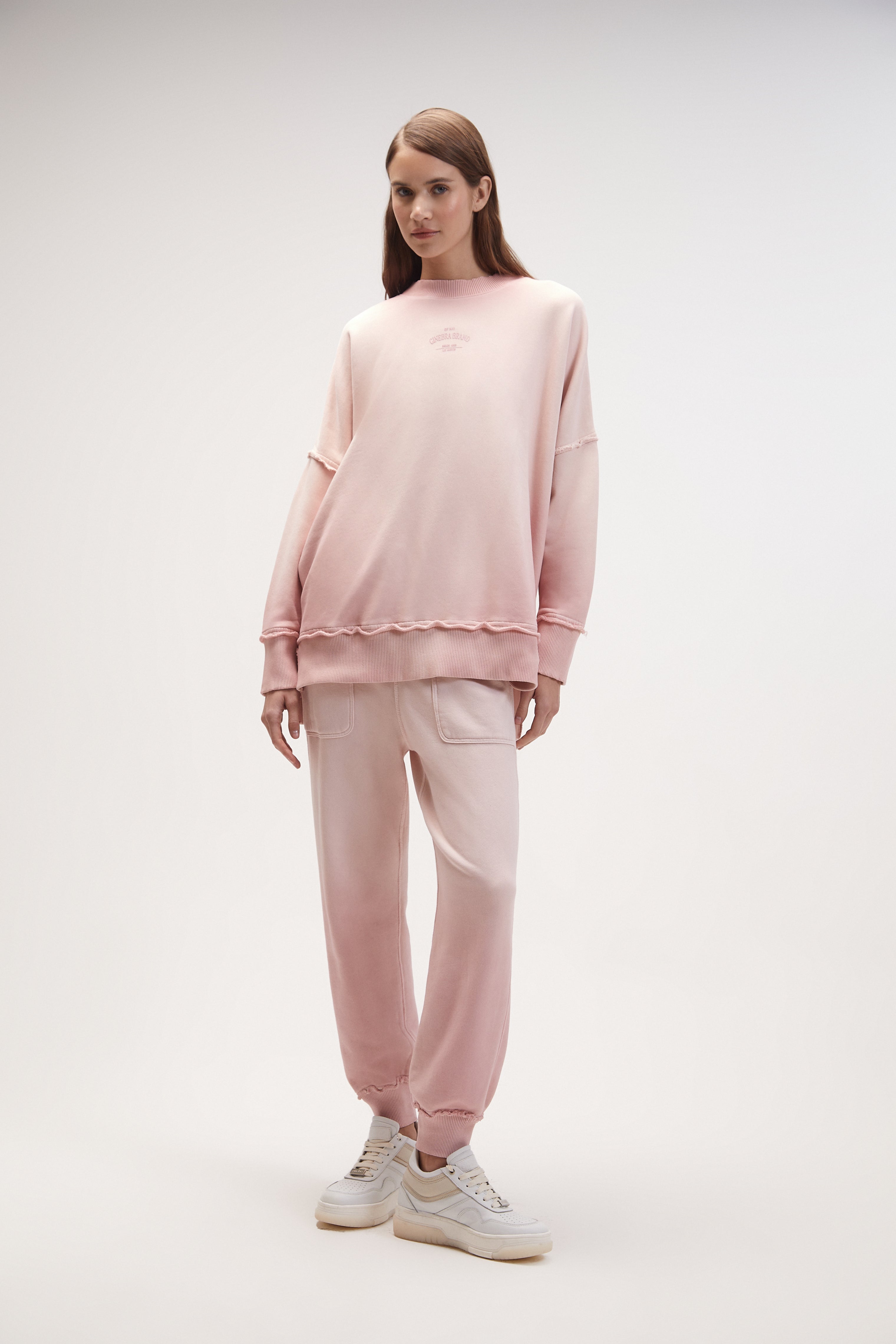 premium cotton malibu sweater / Pink