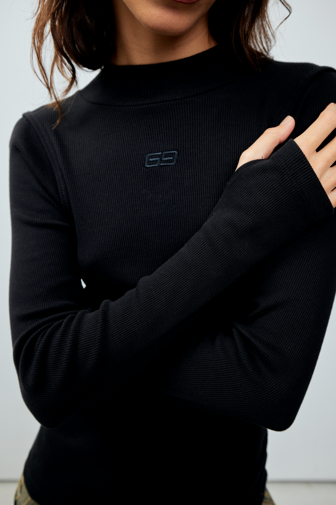 high-end cotton fitted long-sleeved shirt for woman