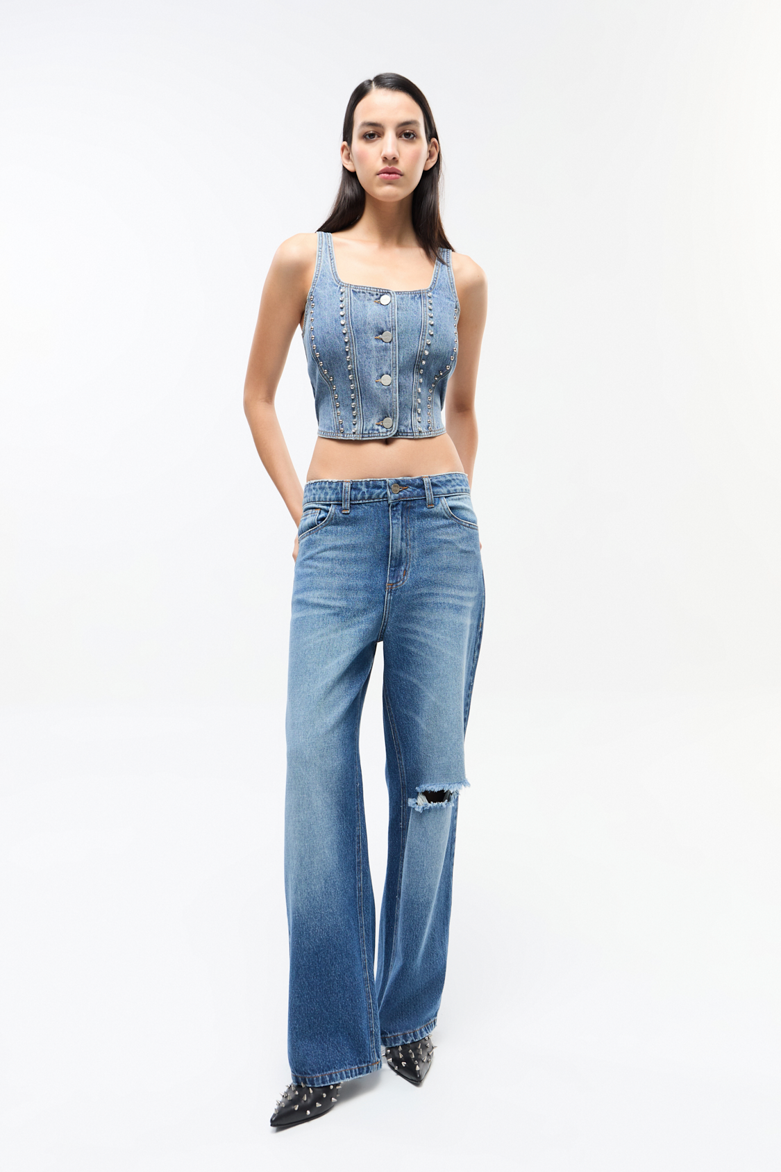 premium eliat denim top