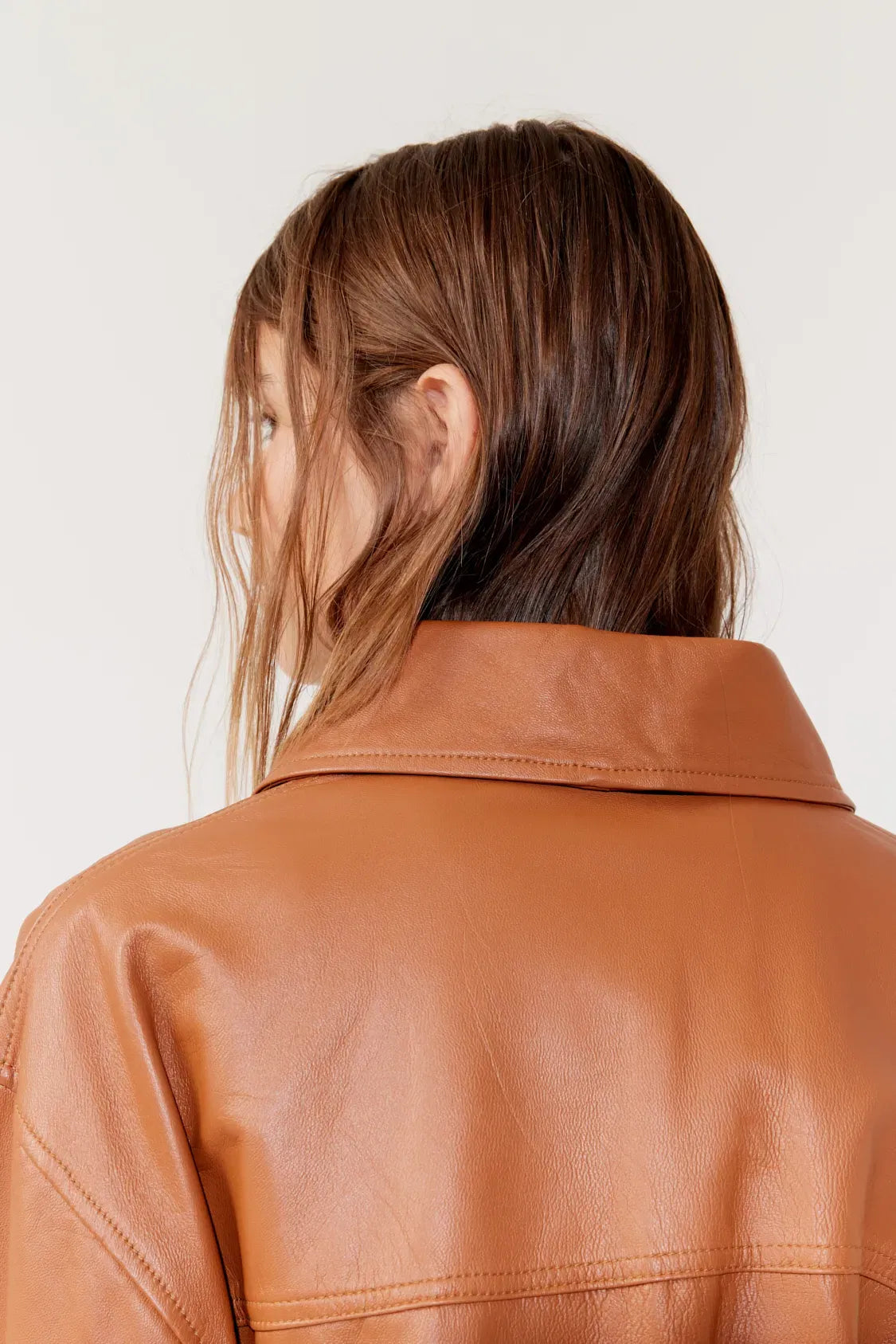 jacket in brown leather