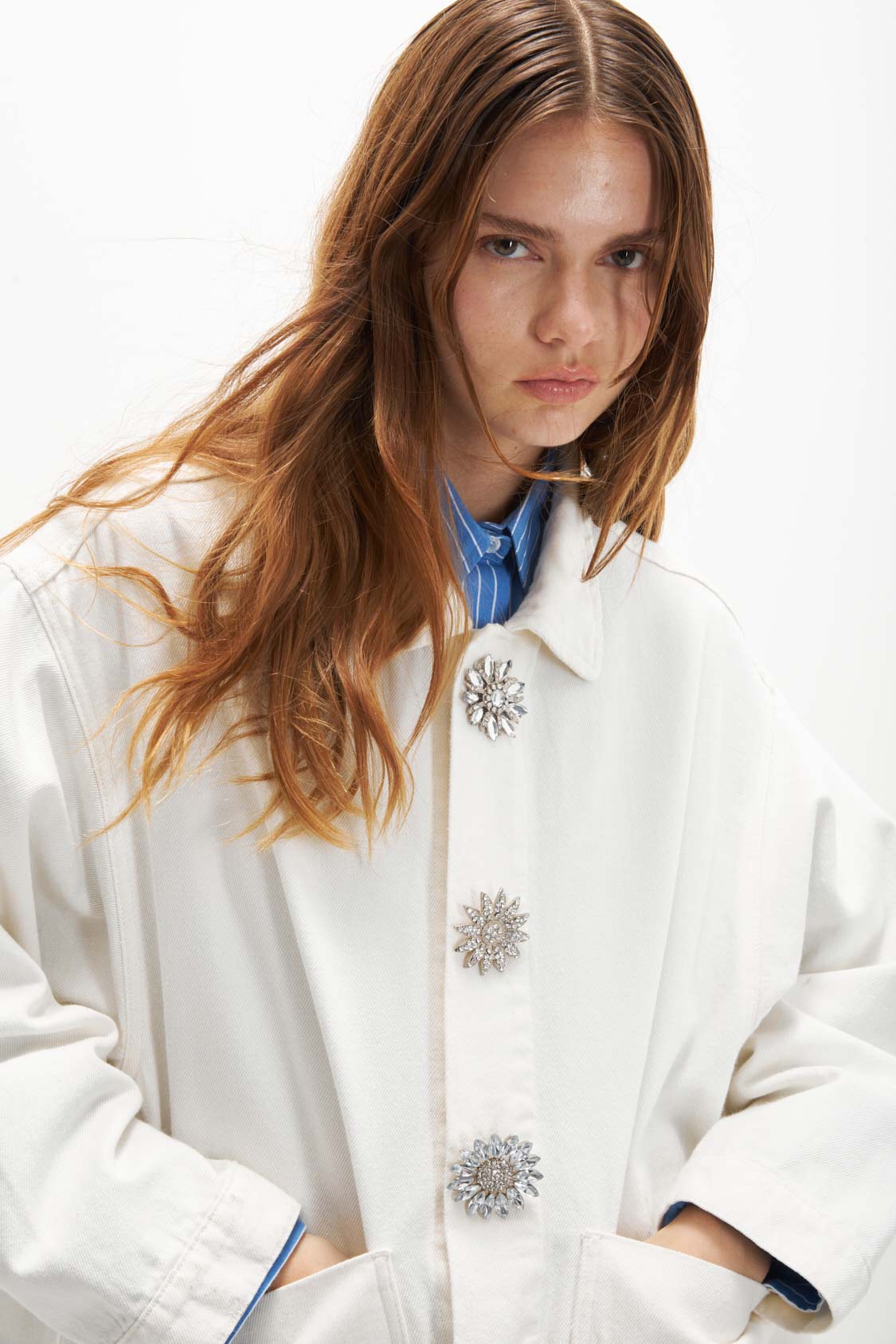 refined luxurious gabardine Basquiat jacket