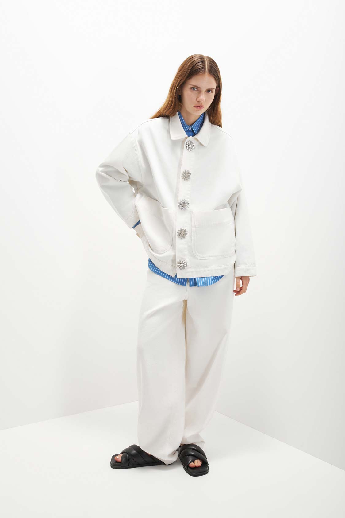 refined luxurious gabardine Basquiat jacket