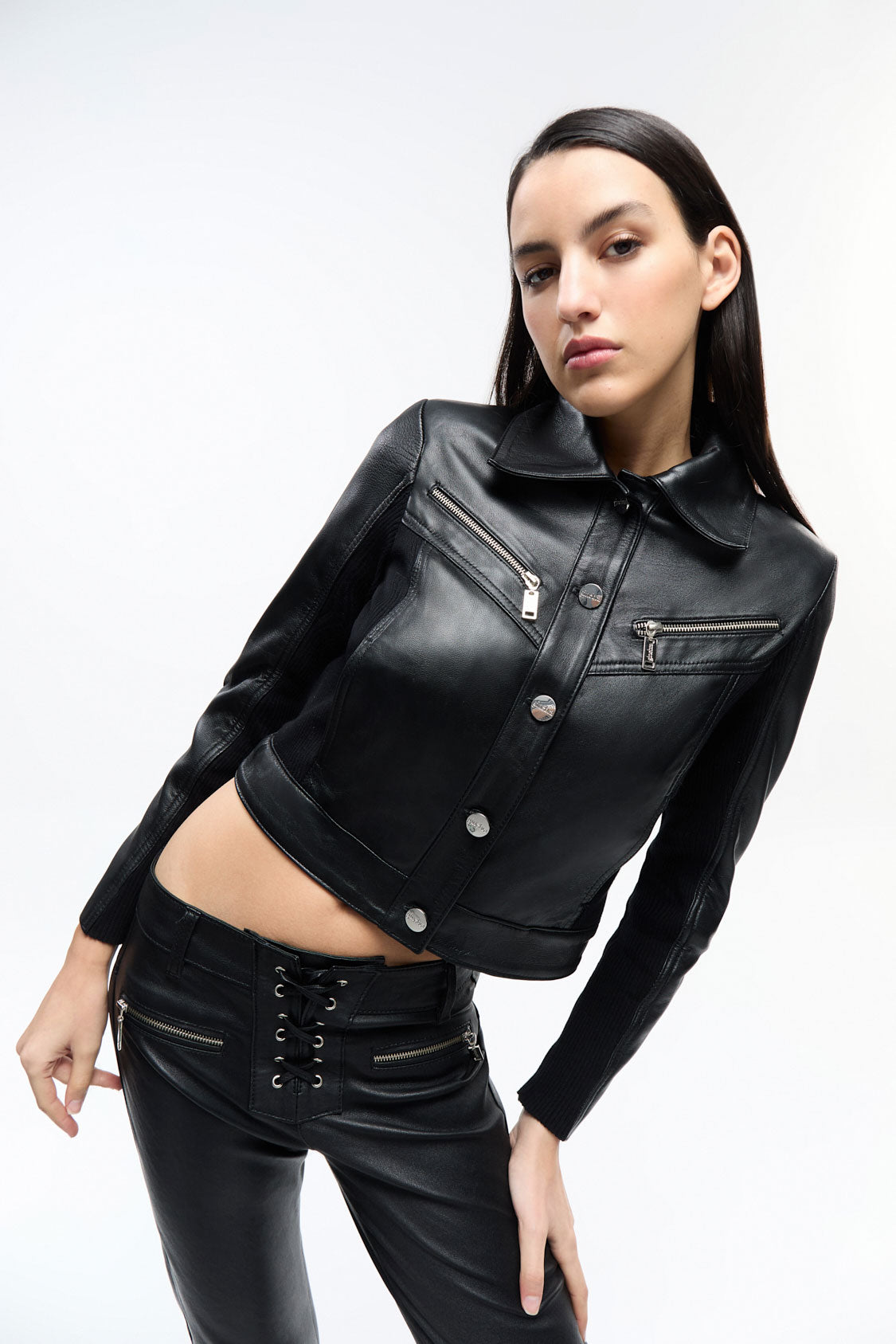 premium lamb leather Bond jacket