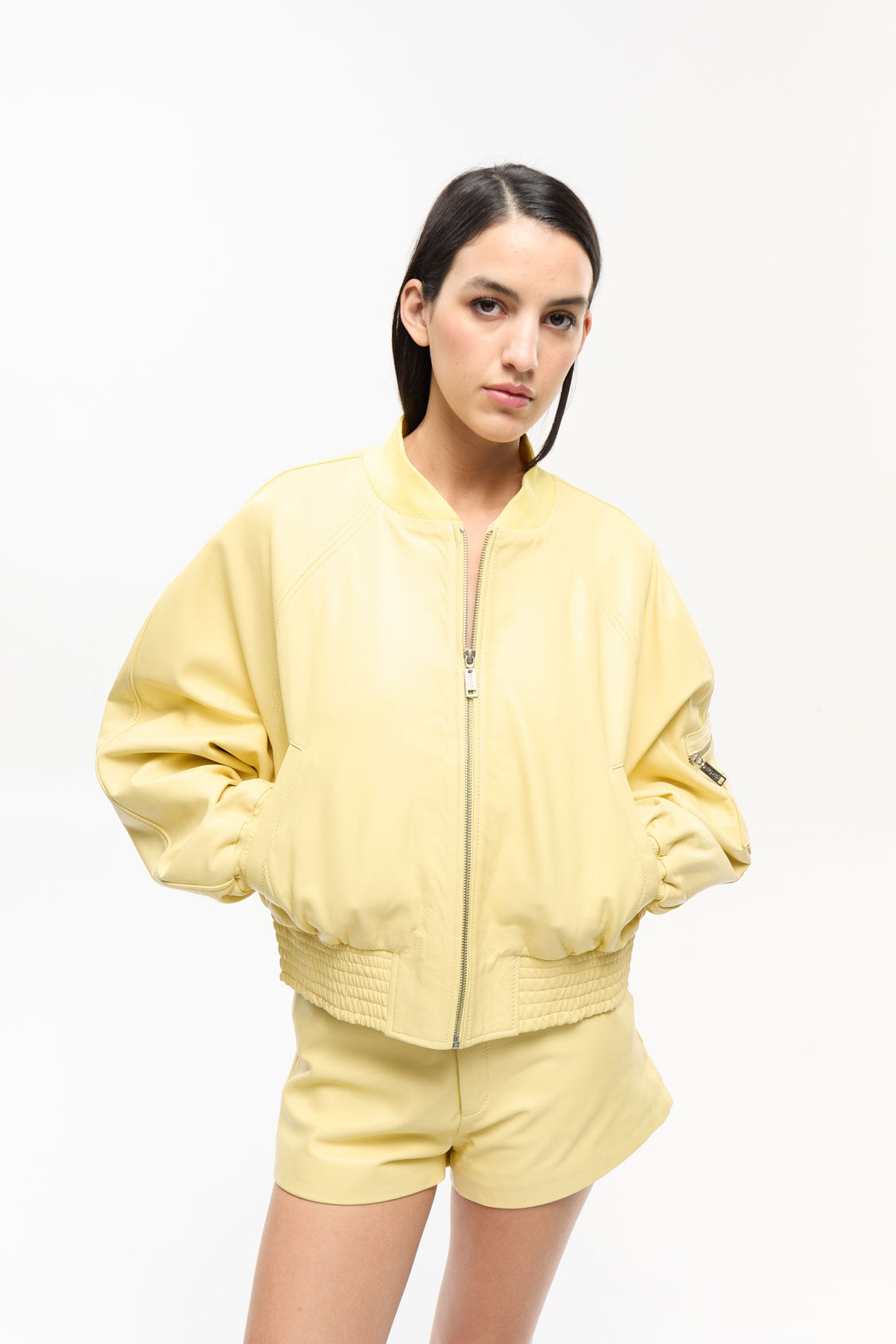 premium italian lamb leather Brooklyn jacket