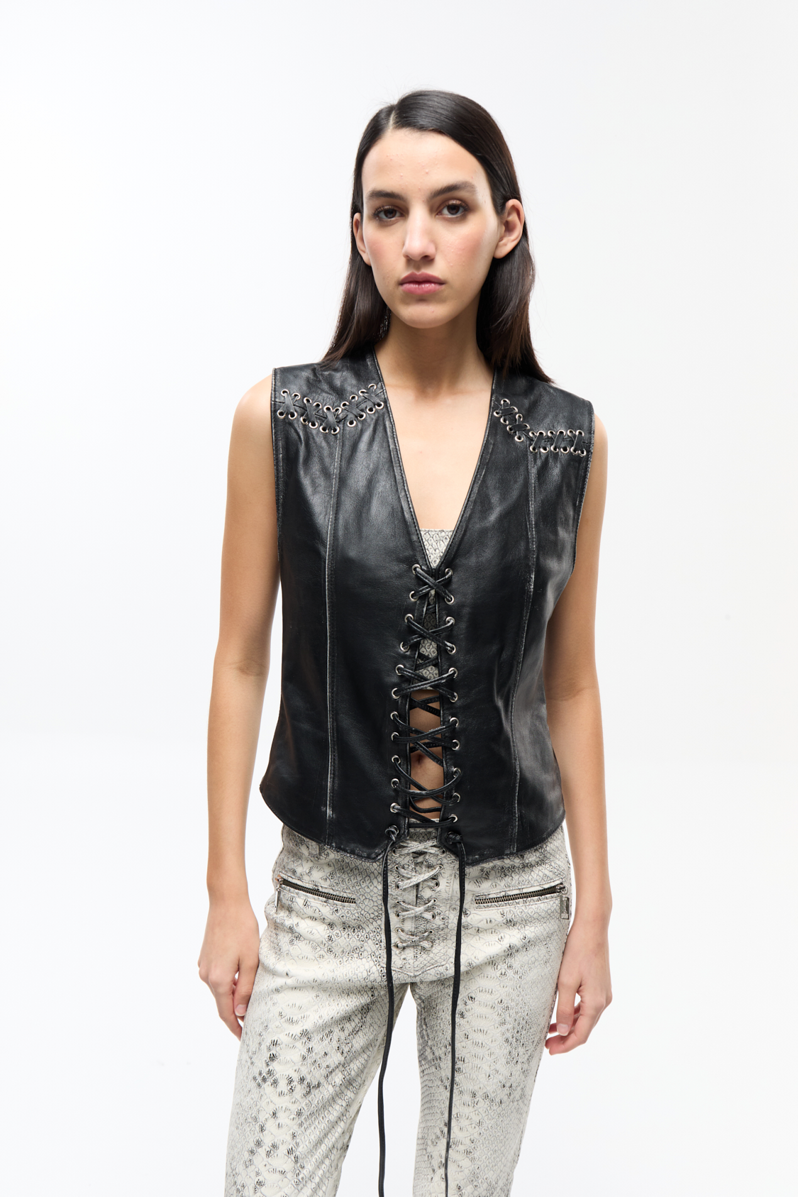 high-end italian leather felix vest