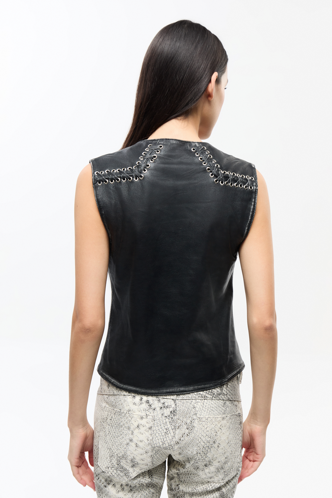 high-end italian leather felix vest